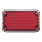 EPCOM INDUSTRIAL SIGNALING XLTE595-R – Luz de Advertencia LED / 6x4" / 66 LEDs / 12 VCC / 1 A / 10 Patrones de Destello / Montaje Permanente / Color Rojo