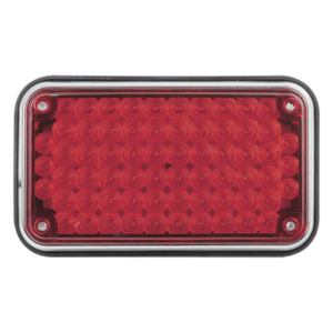 EPCOM INDUSTRIAL SIGNALING XLTE595-R – Luz de Advertencia LED / 6x4" / 66 LEDs / 12 VCC / 1 A / 10 Patrones de Destello / Montaje Permanente / Color Rojo