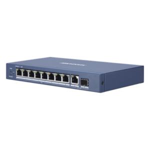 HIKVISION DS-3E0510P-E – Switch Gigabit PoE+ / No Administrable / 8 Puertos 1000 Mbps PoE+ / 1 Puerto 1000 Mbps de Uplink + 1 Puerto SFP / 110 Watts