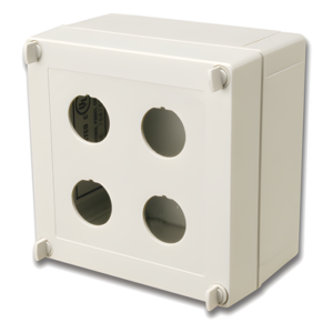 SIEMON X-IBOX-04 – Caja Industrial de Conexión / IP66/IP67 NEMA 4X / 4 Puertos Cobre o Fibra / 48 Fibras / 5.1 x 5.1 x 3.2 in