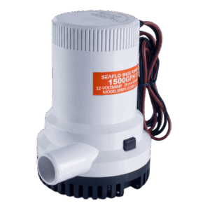 SEAFLO SFBP1-G1500-01 – Bomba de Achique / 1500 GPH (5678 LPH) / 12V CD / Filtro Extraíble / Alta Eficiencia / Diseño Compacto