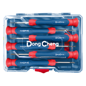 DONGCHENG DNG-H01 – Juego de Desarmadores de Precisión / 6 Piezas / Puntas Planas y Phillips / Mangos Ergonómicos Antideslizantes / Acero CR-V / Estuche Organizador