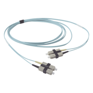SIEMON FJ2-SCSC5L-02AQ – Jumper de Fibra Óptica / Multimodo OM3 50/125 / SC-SC Duplex / OFNR / 2 m (6.56 ft) / Aqua