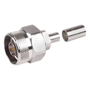 RF INDUSTRIES,LTD RFN-1006-9X – Conector N Macho Hex / Anillo Plegable / Pin Cautivo / RG-8/X, LMR-240 / 0-11 GHz / 50Ω / Ni/Au/PTFE
