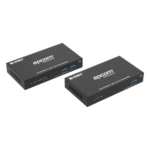 EPCOM PROAUDIO EPP-EU3100CB – Extensor USB 3.2 Gen 1 / 100 m (328 ft) / CAT6a / 5 Gbps / 4x USB-A + 1x USB-C / PoC 24V Bidireccional / RS-232 / GPIO / API