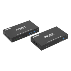 EPCOM PROAUDIO EPP-EU3100CB – Extensor USB 3.2 Gen 1 / 100 m (328 ft) / CAT6a / 5 Gbps / 4x USB-A + 1x USB-C / PoC 24V Bidireccional / RS-232 / GPIO / API