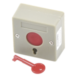 AccessPRO ACCESSPA53 – Botón de Pánico / Restablecimiento con Llave / Contactos NO/COM/NC 3A/24VDC / Material Ignífugo / 53x53x27 mm