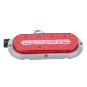 ECCO ED3080AW – Luz LED Ovalada Trasera / 18 LED / Rojo/Blanco/Ámbar / 7.5 Pulgadas / 69 Patrones de Destello / IP67 / 12-24 V / Perfil Bajo