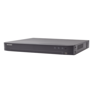 HIKVISION IDS-7208HUHI-M1/XT – DVR Pentahíbrido / 16 Canales (8 TURBOHD + 8 IP) / 8 Megapixel (4K) / Audio Bidireccional Coaxitron / Reconocimiento Facial / H.265+ / 1 Bahía HDD 10 TB