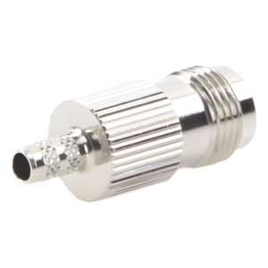 RF INDUSTRIES,LTD RFT-1216-1 – Conector TNC Hembra / Anillo Plegable / RG-58/U, RG-142/U / Bronce Niquelado / Contacto Oro / Aislante Delrin