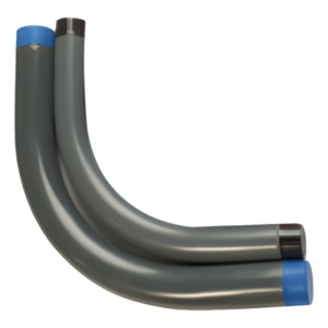 RAWELT CAL-13-PC – Codo Conduit Rígido / Aluminio 1/2" (13 mm) / Recubrimiento PVC 40 mils / Uretano en Roscas / IK09 / NPT / Anticorrosivo