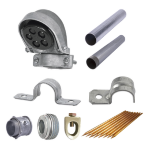 JUPITER KIT-ACOMETIDA – Kit de Acometida Eléctrica / Mufa 1-1/4' / Tubo Pared Gruesa 3 m (9.84 ft) / Varilla Tierra 1.5 m (4.92 ft) / 10 Piezas