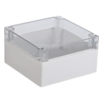 TXPRO TXG-01-5 – Gabinete Plástico para Exterior / IP65 / IK07 / 160 x 160 x 90 mm / Tapa Transparente / ABS 3 mm / -20 a 60 °C