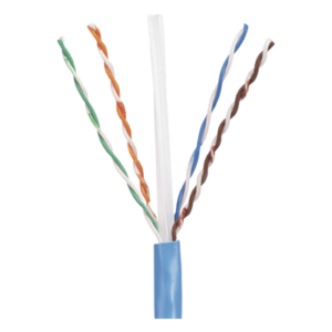 PANDUIT PUR5504BUY – Bobina de Cable UTP / Cat 5e / 24 AWG / CMR / 305 m (1000 ft) / 4 Pares / Cobre Sólido / Azul