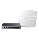 TP-LINK EAP-STARTER-KIT-245PE – Kit Access Point y Switch PoE / Doble Banda AC / 1750 Mbps / 8 Puertos Gigabit / 55W PoE Total