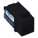 LUTRON ELECTRONICS CON1PC6BL – Jack RJ45 / Categoría 6 / 8 Conductores / Snap-In / Color Negro / Para Marco de 6 Puertos