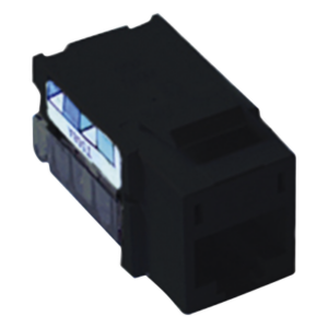LUTRON ELECTRONICS CON1PC6BL – Jack RJ45 / Categoría 6 / 8 Conductores / Snap-In / Color Negro / Para Marco de 6 Puertos