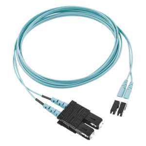 PANDUIT FX2ERLNSNSNM002 – Jumper de Fibra Óptica / Multimodo OM3 50/125 / LC-SC Duplex / OFNR Riser / Aqua / 2 m (6.56 ft)
