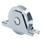 COMUNELLO 1151-4550-001 – Rueda para Puerta Corrediza / 12 cm / Acero Galvanizado / Carga 400 kg / Canal Tipo V