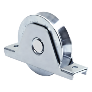 COMUNELLO 1151-4550-001 – Rueda para Puerta Corrediza / 12 cm / Acero Galvanizado / Carga 400 kg / Canal Tipo V