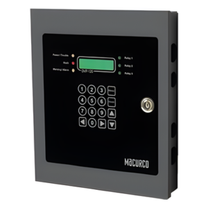 MACURCO - AERIONICS DVP120M – Panel Direccionable de Detección y Ventilación de Gases / 87 Detectores / 3 Zonas / LCD Externa / 3 Relevadores 10A / CO 0-200 ppm