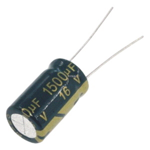 SYSCOM PARTS 1500MF0016V – Capacitor Electrolítico / 1500 µF / 16 Vcc / Radial / 105 °C / 10 x 20 mm