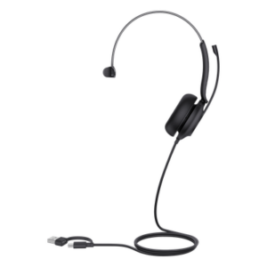 YEALINK UH35-MONO-UC-USB-C/A – Diadema Mono USB / Cancelación de Ruido 60% / Altavoz 35 mm / Luz de Ocupado / USB-C y USB-A