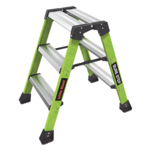 Little Giant Ladder Systems SURESTEP – Taburete de Fibra de Vidrio / 2 Peldaños / Capacidad 170 kg (375 lbs) / Clasificación IAA / Plataforma 19x36 cm