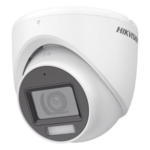 HIKVISION DS-2CE76D0T-LMFS – Cámara Turret TURBOHD / 2 Megapixel / Dual Light IR 30 m (98.4 ft) + Luz Blanca 20 m (65.6 ft) / Gran Angular 101° / Micrófono Integrado / IP67 / Metal