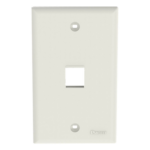 PANDUIT NK1FNIW – Placa de Pared Vertical / 1 Puerto Keystone / ABS / 69.8 x 114.3 mm / 2.75 x 4.5 pulg. / Blanco Mate / RoHS