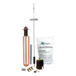 TOTAL GROUND KIT-DIPOLO-T – Kit de Pararrayos Dipolo Corona / Ángulo de Protección 72° / Mástil 1.2 m (3.9 ft) / Electrodo 45 A / Accesorios Completos de Instalación