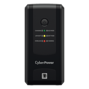 CYBERPOWER UT-550GU – UPS de 550 VA / 275 W / Topología Línea Interactiva / AVR 86-148 Vca / 8 Salidas NEMA 5-15R / Puerto USB / Diseño Torre Compacto