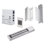 ACCESSPRO KITMAG12V – Kit de Control de Acceso / Fuente 12 VCD 5A con Respaldo / Chapa Magnética 600 lbs / Botón Sin Contacto / Montajes L y Z