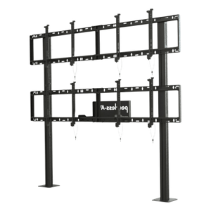PEERLESS DS-S560-2X2 – Soporte Modular Video Wall Pedestal 2x2 / Ajuste Micro Sin Herramientas 8 Puntos / Capacidad 500 lb (227 kg) / VESA 200x200 a 600x400 mm / Aluminio / Gestión Cableado y Almacenamiento / Displays 46' a 60' / Profundidad Máx 5' (127 mm)