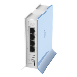 MIKROTIK RB941-2ND-TC – Access Point / CPU 650 MHz / Wi-Fi 2.4 GHz 802.11b/g/n / 4 Puertos Fast Ethernet / Base Torre / RouterOS L4