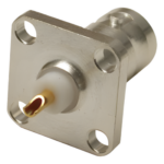 RF INDUSTRIES,LTD RFB-1115-S – Conector BNC Hembra para Chasis / Montaje en Panel 17.53 mm / 4 Perforaciones 12.7 mm (0.5 in) / Impedancia 50 Ohm / Terminación por Soldadura