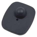 Century T005B – Etiqueta RF para ropa / 8.2 MHz / 70 x 58 mm / 160 cm detección / Negro