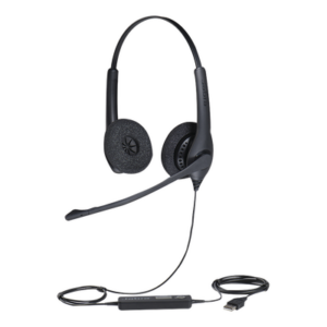 JABRA BIZ-1500-DUO-USB – Auricular USB Profesional / Cancelación de Ruido / DSP Audio HD / Brazo Articulado 270° / PeakStop Protección Auditiva / Plug-and-Play
