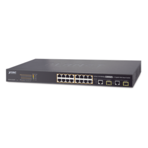 PLANET FGSW-1816HPS – Switch Administrable L2 de 16 Puertos PoE+ y 2 Puertos Compartidos Gigabit TP/SFP
