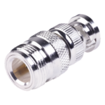 RF INDUSTRIES,LTD RFN-1038-1 – Adaptador RF Coaxial / 50 Ohm / N Hembra a BNC Macho / Montaje en Línea / Cuerpo Bronce Plateado / Contacto Oro / Aislante Teflón