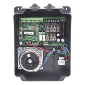 ACCESSPRO XBS-PK03-CBOX – Cuadro de Mando / 110VAC / 24VDC / 12x24x32 cm / 4.7x9.4x12.6 in / 2 Controles XBT23