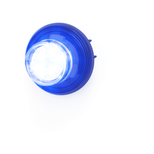 ECCO CD9012BW – Estrobo LED Oculto / 12 LEDs / Azul/Blanco / 12-24 V DC / Lente Transparente / Bisel Negro