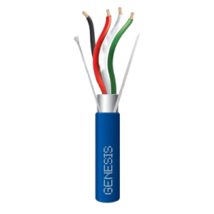 GENESIS 3215-2106 – Bobina de Cable / 4 x 18 AWG / Blindado con Drenaje / Clasificación Plenum CMP-CL3P-FPLP / 305 m (1000 ft) / Color Azul
