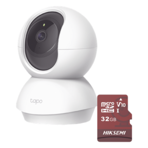 TP-LINK TAPOC200/HS32 – Cámara IP Wi-Fi / 2 Megapixel / Rotación 360° / IR 9 m (29.5 ft) / Micro SD 32 GB / App Móvil