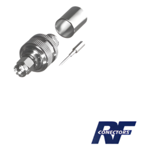 RF INDUSTRIES,LTD RSA-3000-I – Conector SMA Macho / Anillo Plegable / Cuerpo Bronce Niquelado / Contacto Oro / Teflón / Cables RG8/U, LMR-400, CNT-400, LP-400