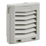 HOFFMAN HG0400404 – Rejilla de Escape con Filtro / IP54 / Click-Fit / Compatible Ventilador 4 in (102 mm) / Gris Claro RAL 7035