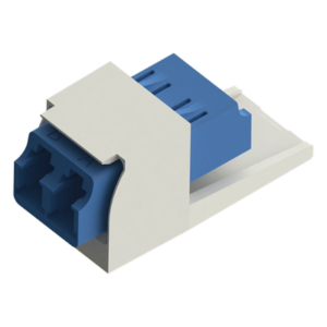 PANDUIT CMDSLCZIW – Módulo Acoplador / LC Duplex / Fibra Monomodo OS1/OS2 / Mini-Com / Cerámica Zirconia / Blanco Mate