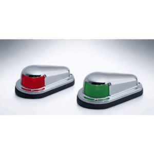 PERKO 0915-DP0-STS – Luz de Navegación / Certificación A-16 / 1 Milla Náutica / Latón y Acero Inoxidable Cromado / 12 Vcd 10 W / Embarcaciones Hasta 12 m (39.4 ft) / Par Rojo y Verde