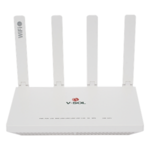 V-SOL V2804-AX15T – ONU XPON / Wi-Fi 6 AX1500 / 4 Puertos Gigabit / CATV con AGC / 4 Antenas 5 dBi / PON SC/APC