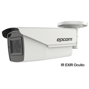EPCOM B50-TURBO-ZW – Bala TURBOHD 5 Megapixel / Lente Mot. 2.7 a 13.5 mm / 40 mts IR EXIR / dWDR / 4 Tecnologías (TVI / AHD / CVI / CVBS) / Exterior IP67